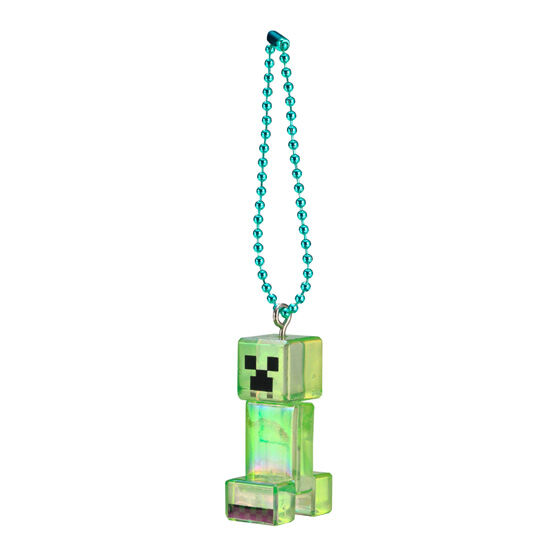 CREEPER（クリーパー）：緑系の透ける本体と角形の顔。チェーンも緑系です。