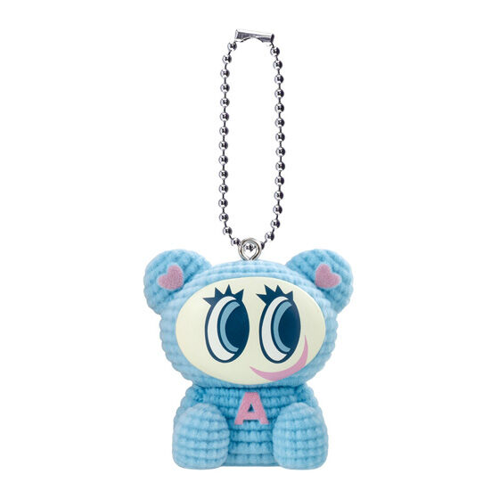 ナカムラくん。青い体にピンクのAと耳のハートを配置