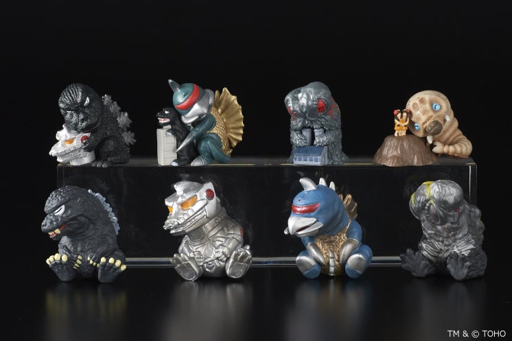 肩ズンFig.と、むぎゅっと！の全8種類を並べた正式商品イメージ。2シリーズを合わせて全8種で、1つの筐体の全8種という案内ではありません